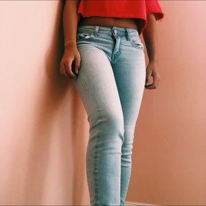 AEO Light Wash Skinny Jeans